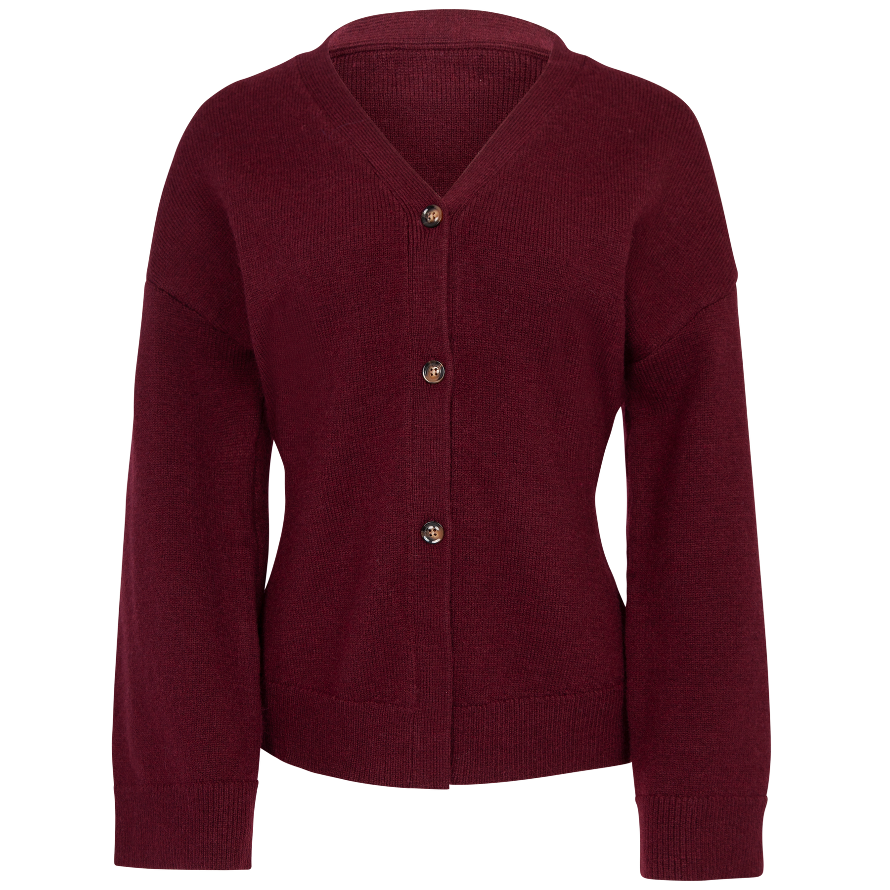 Karmaic Fitted Cardigan - Bordeaux