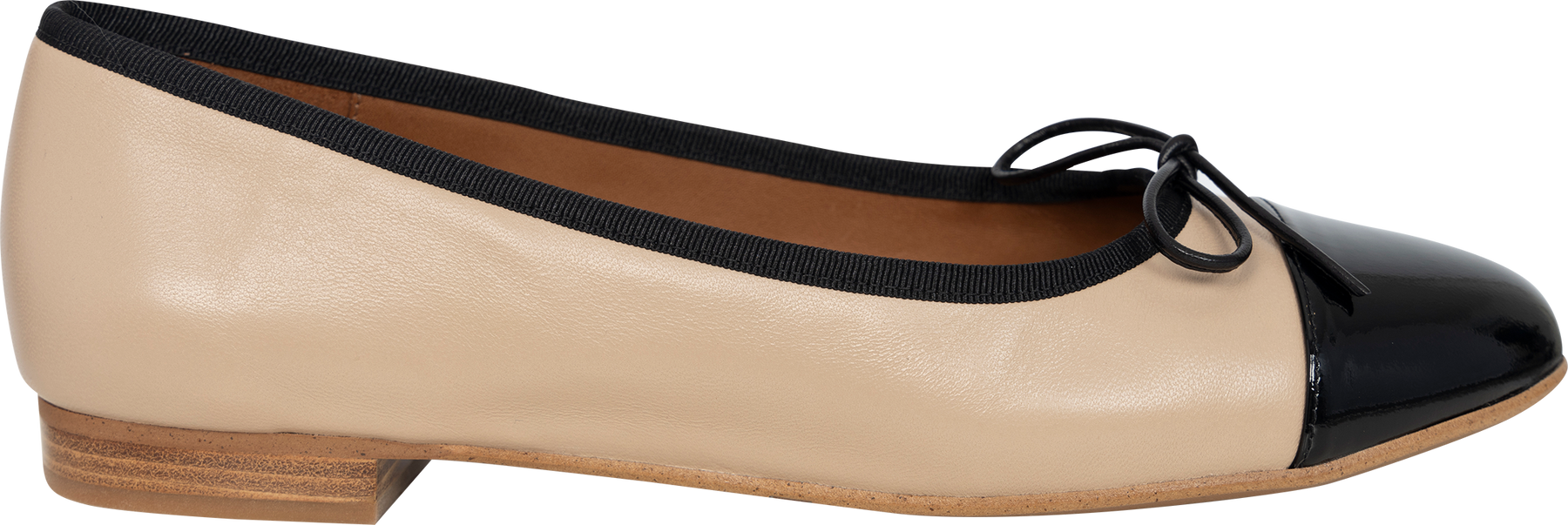 A8041 - Black Patent/Beige Nappa