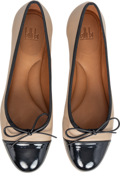 A8041 - Black Patent/Beige Nappa