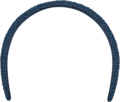 Solid Slim Beaded Hairbrace - Coronet Blue