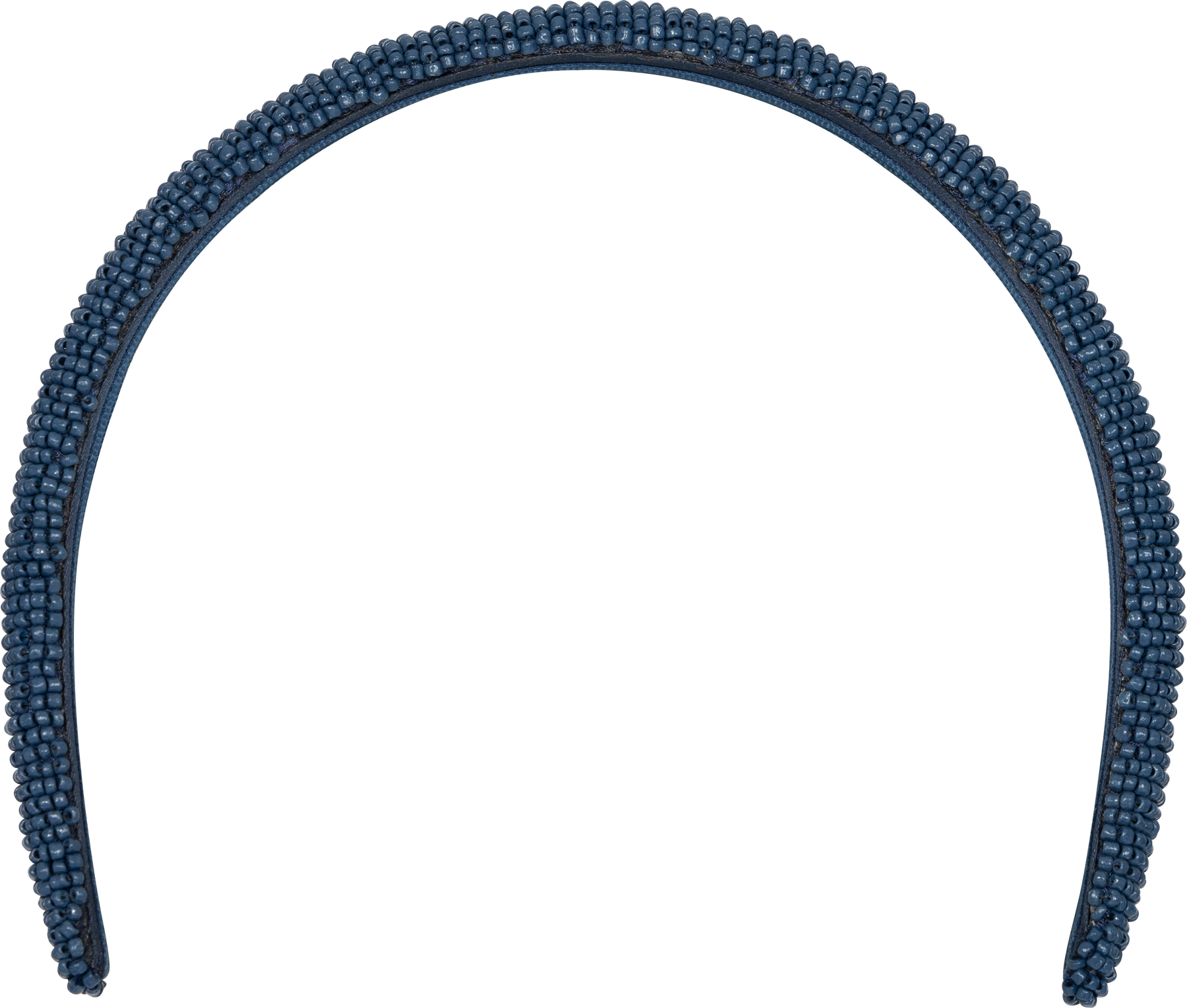 Solid Slim Beaded Hairbrace - Coronet Blue