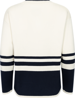 Gant Varsity V-Neck Cardigan - Cream