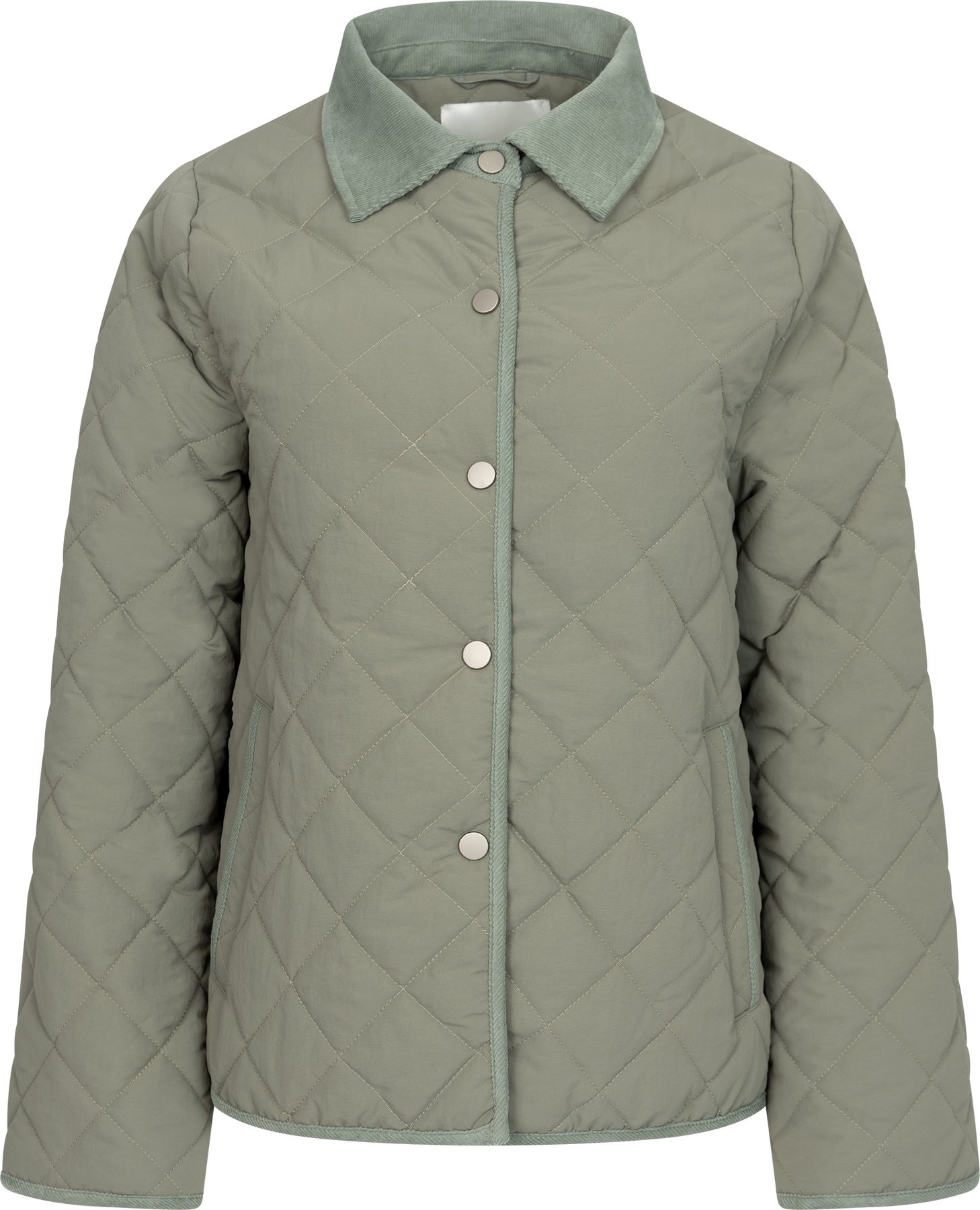 Anne Quilt Solid Jacket - Khaki