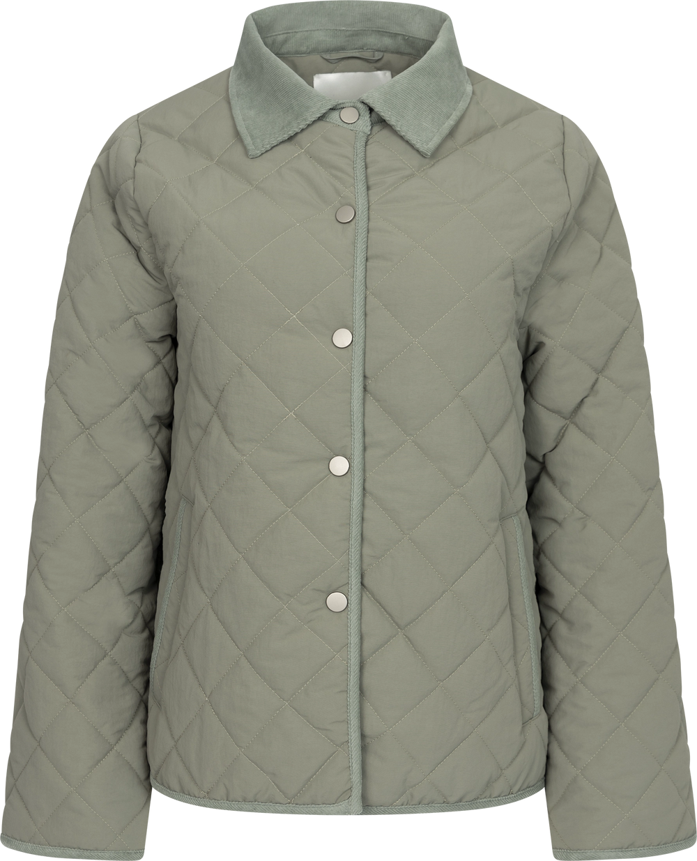 Anne Quilt Solid Jacket - Khaki