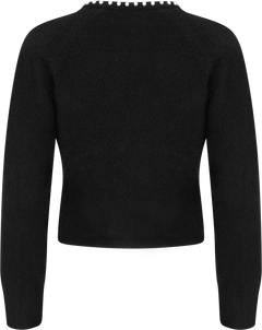 Sara Pearl Cardigan - Black