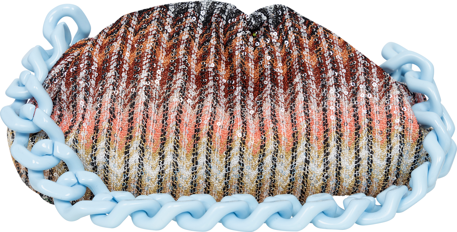 Pouch Medium - Rainbow Lurex Fabric