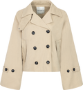 Anastasia Short Trench Jacket - Sand