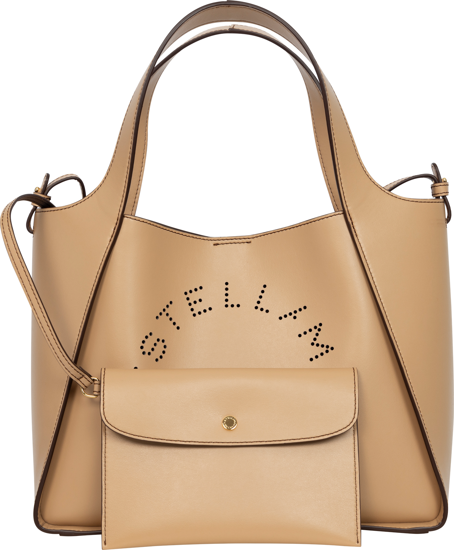 Logo Crossbody Tote Bag - Fawn