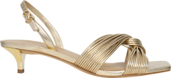 Alessia Kitten Sandal - Pale Gold