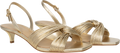 Alessia Kitten Sandal - Pale Gold