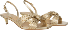 Alessia Kitten Sandal - Pale Gold