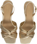 Alessia Kitten Sandal - Pale Gold