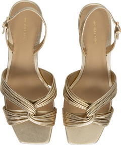 Alessia Kitten Sandal - Pale Gold