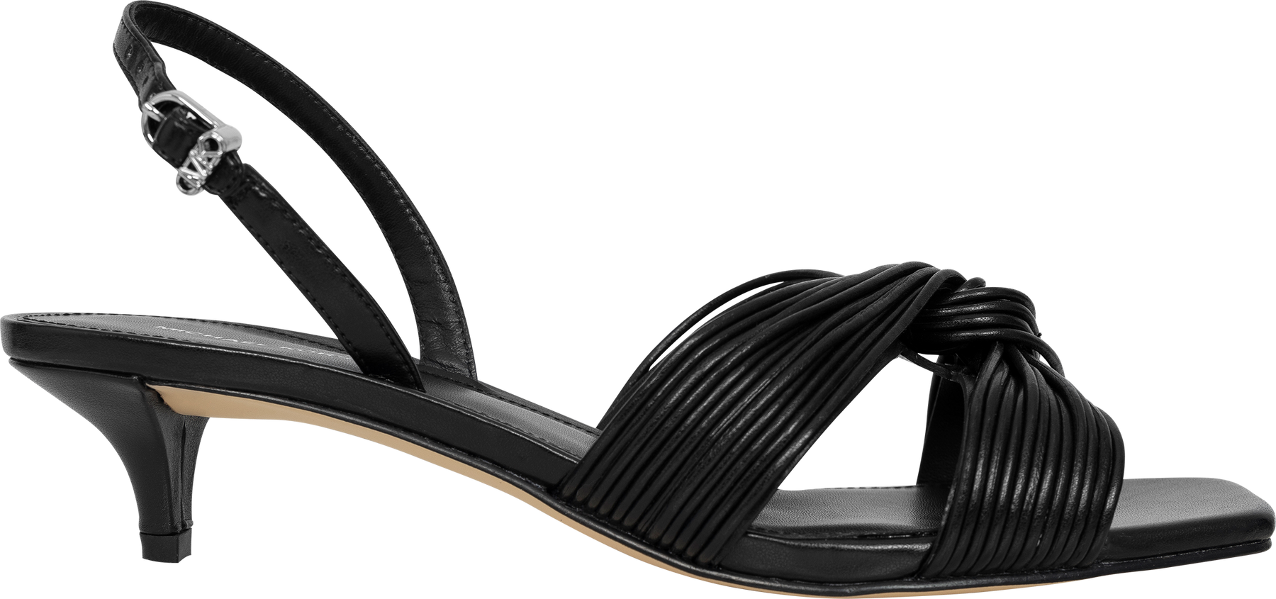 Alessia Kitten Sandal - Svart