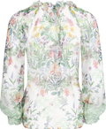 Monica Blouse W/Applique - Ivory