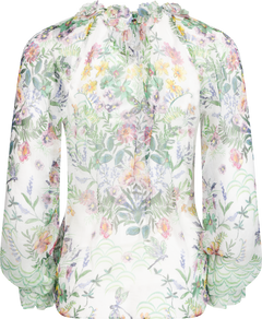 Monica Blouse W/Applique - Ivory