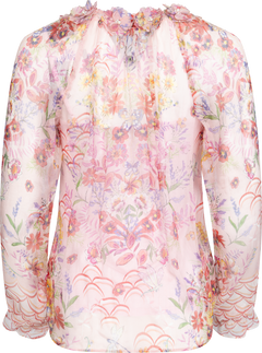 Monica Blouse W/Applique - Pink