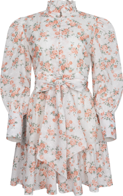Liv B Rose Anglais Dress - Coral