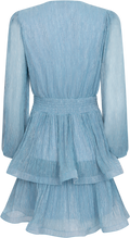 Jade Wave Plisse Dress - Ljusblå