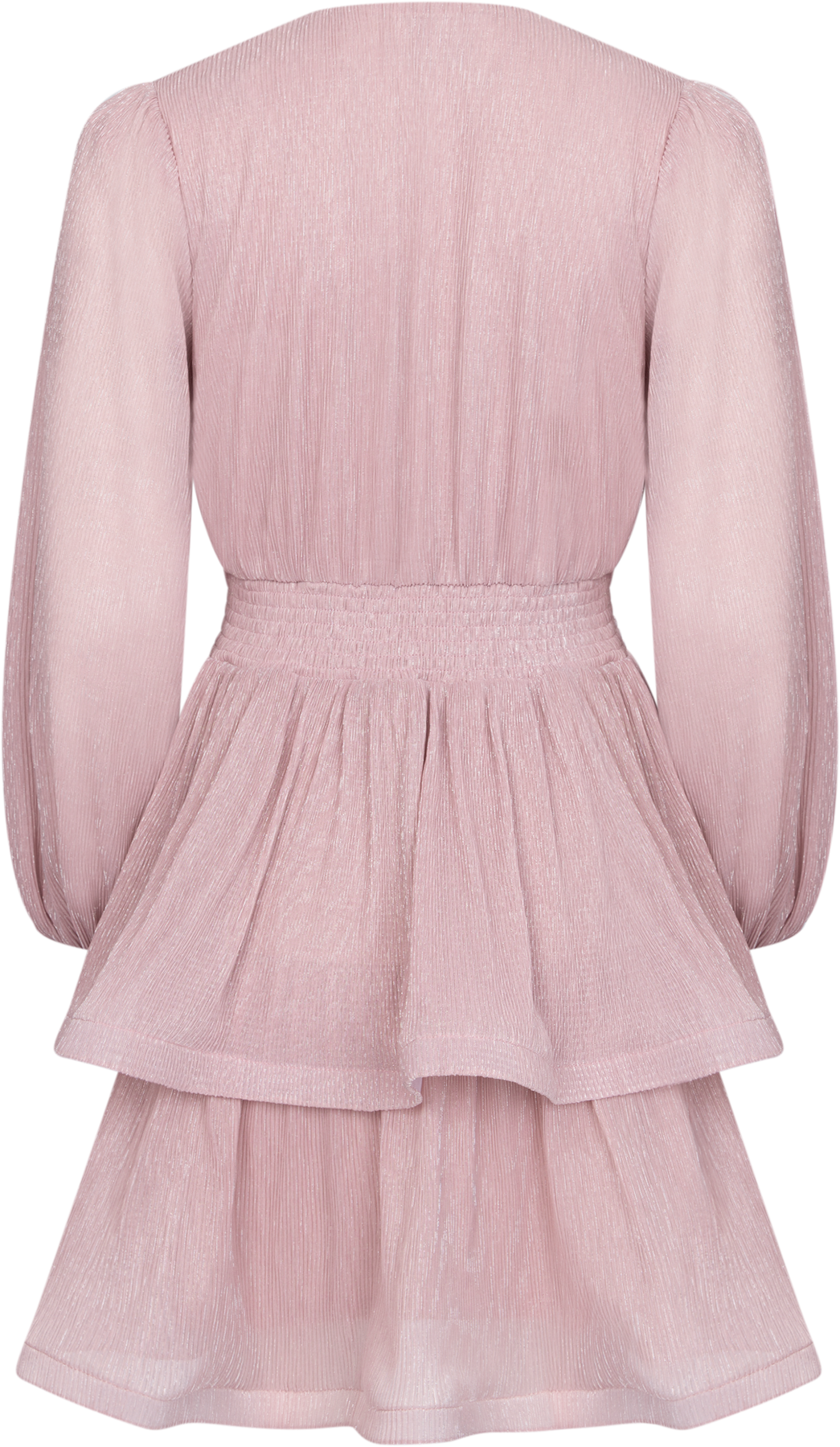 Jade Wave Plisse Dress - Ljusrosa
