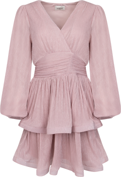 Jade Wave Plisse Dress - Light Pink