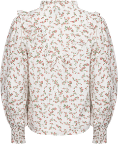 Synne Cotton Blouse - Pink Flower