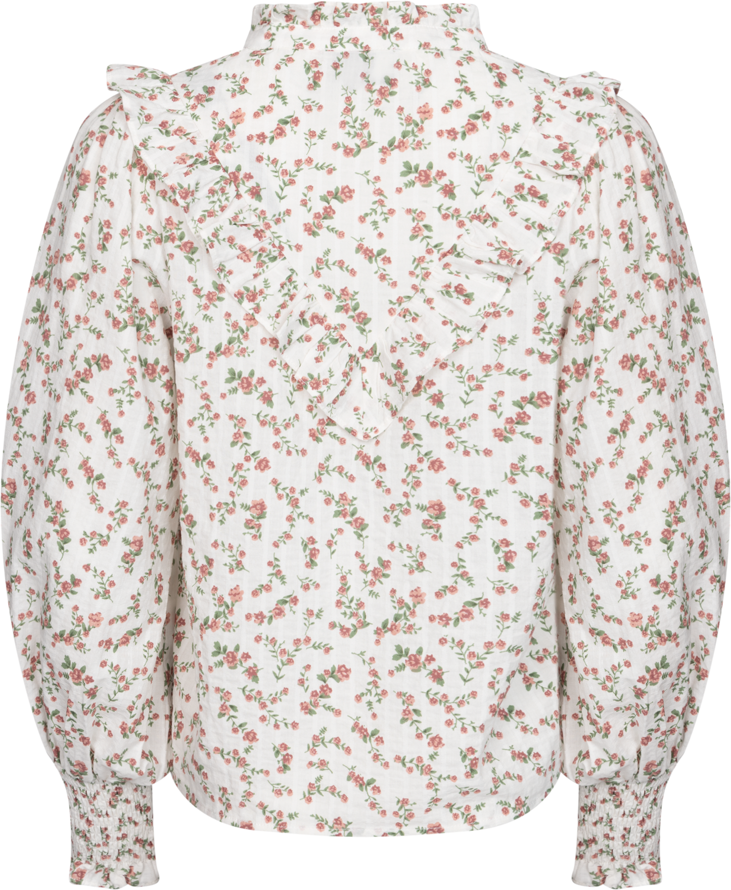 Synne Cotton Blouse - Pink Flower