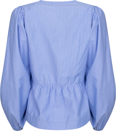 Esra Bow Blouse - Blue