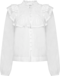 Viva Voile Blus - Vit