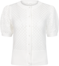 Kari Crochet Tee - Off White