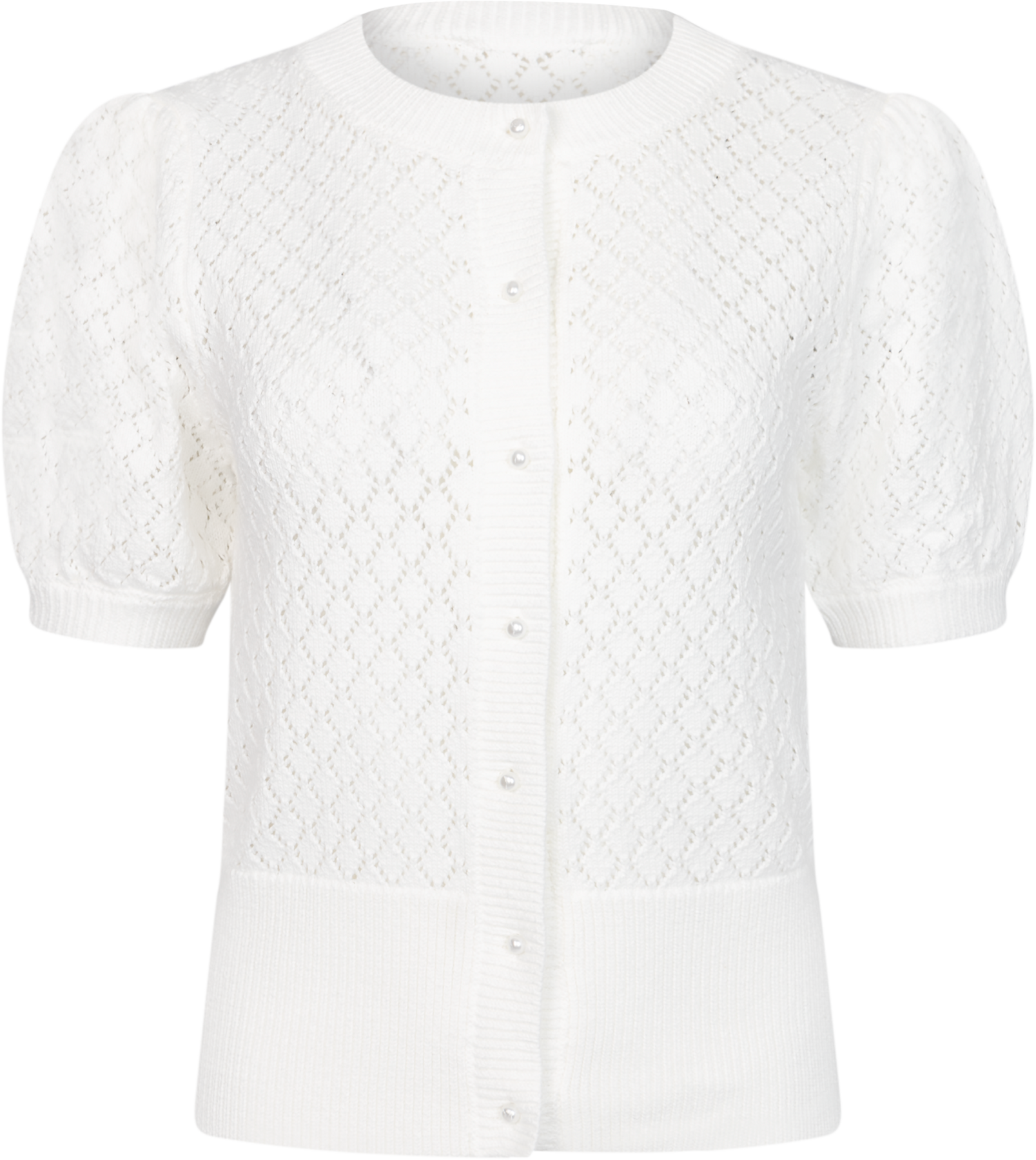Kari Crochet Tee - Off White