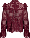 Ellinoric Lace Shirt - Vintage Bordeaux