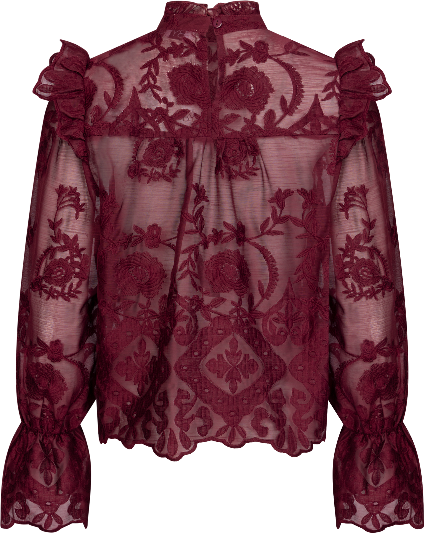 Ellinoric Lace Shirt - Vintage Bordeaux