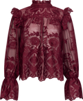 Ellinoric Lace Shirt - Vintage Bordeaux