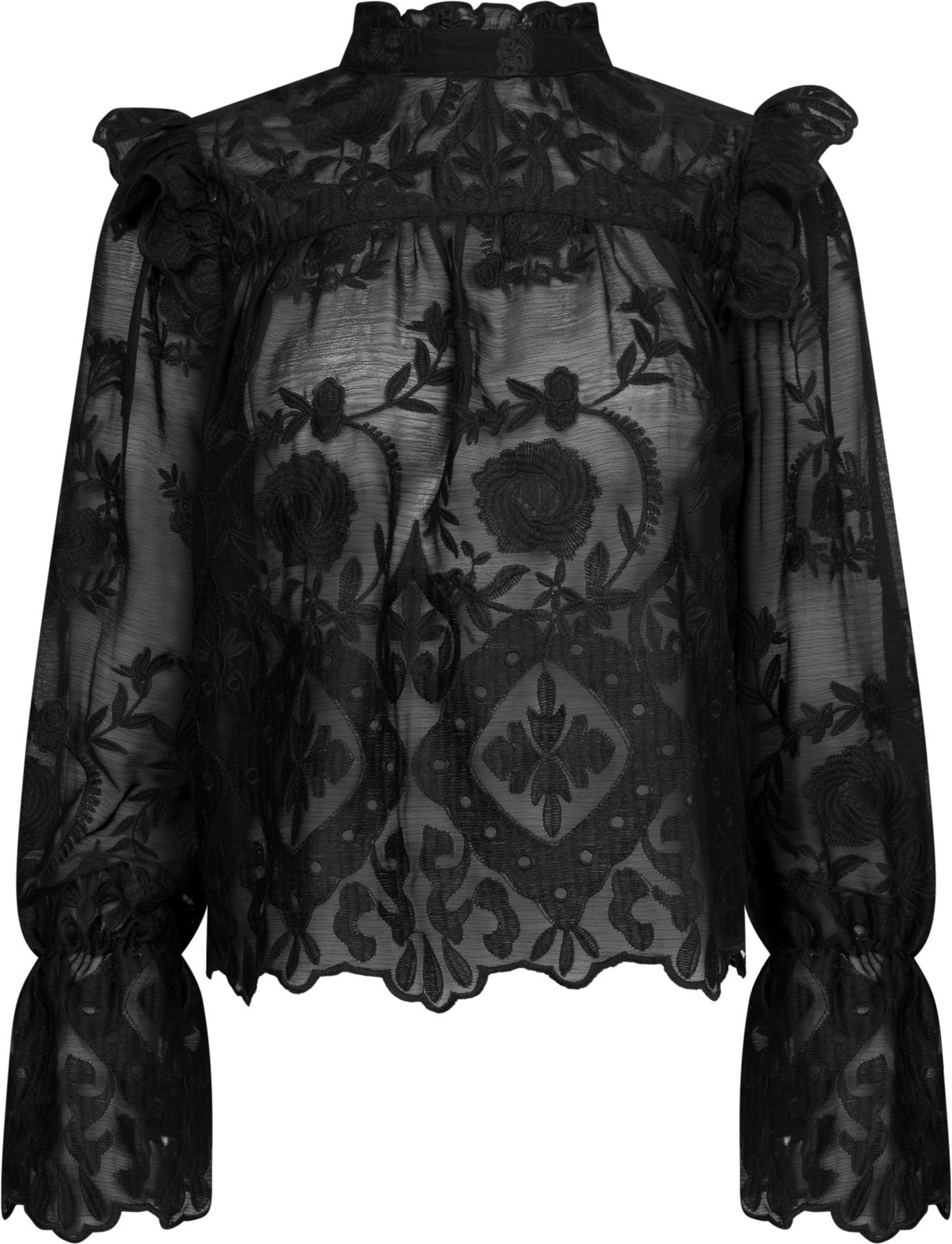 Ellinoric Lace Shirt, Vintage Black