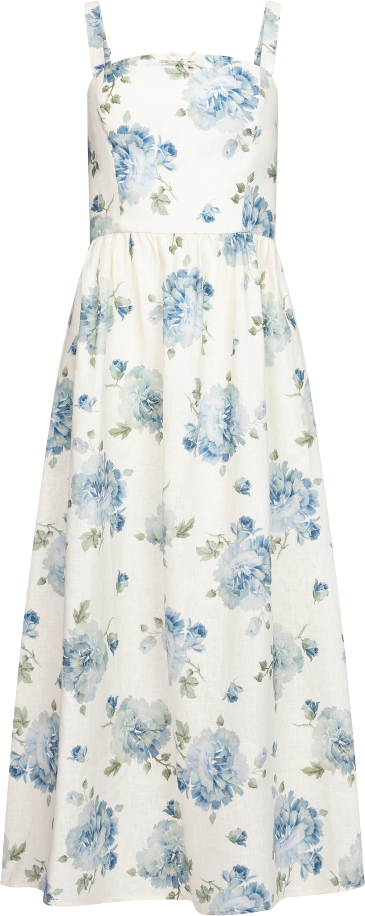 Vera Midiklänning - Cecile Floral - Pale Blue