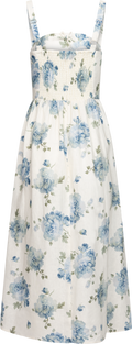 Vera Midiklänning - Cecile Floral - Pale Blue