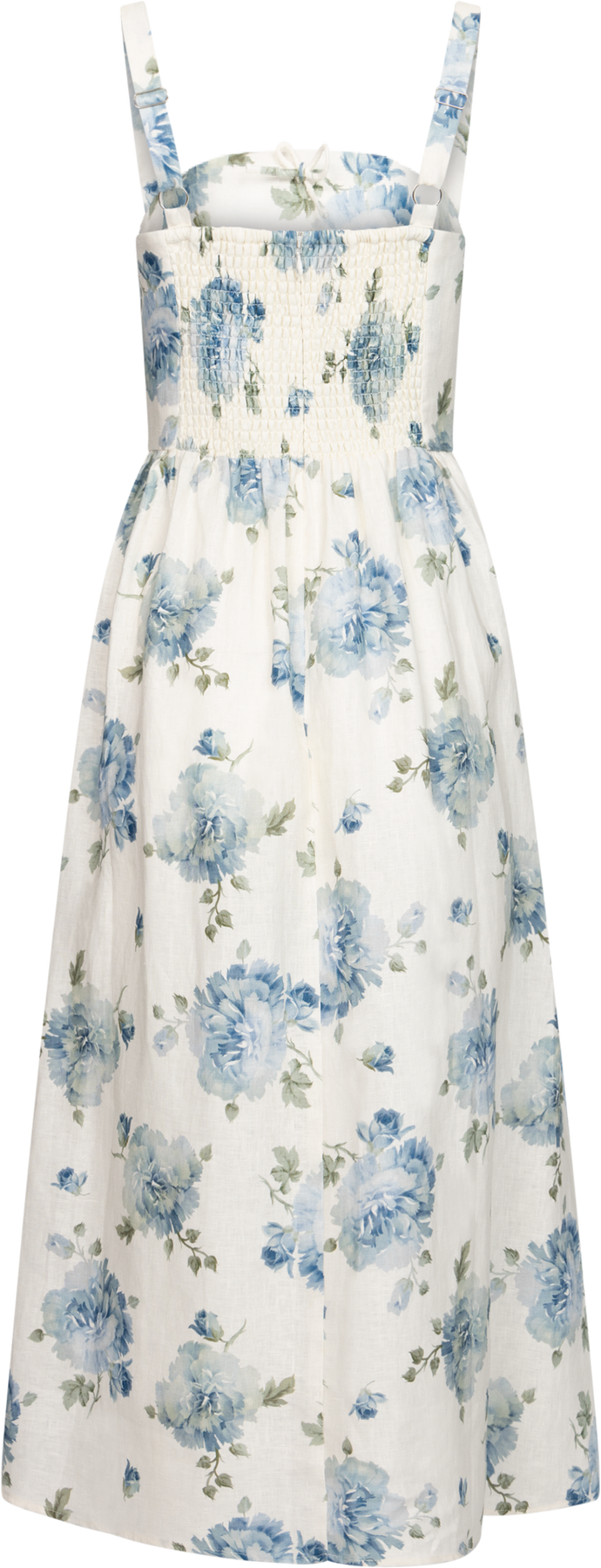 Vera Midiklänning - Cecile Floral - Pale Blue