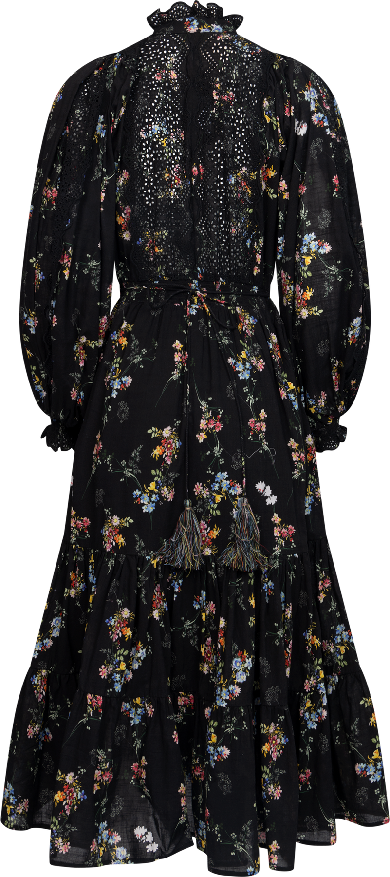 Cotton Slub Midiklänning - Midnight Petal
