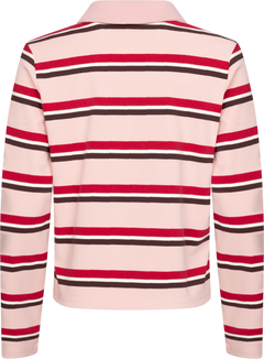 Ally Blouse - Pink Bordeaux Stripe