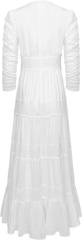 Cotton slub maxiklänning - vit