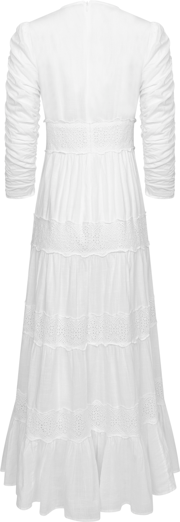Cotton slub maxiklänning - vit