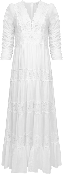 Cotton Slub Maxi Dress - White