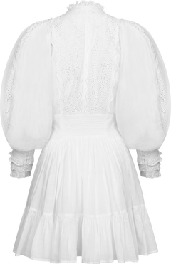 Cotton Slub Mini Dress - White