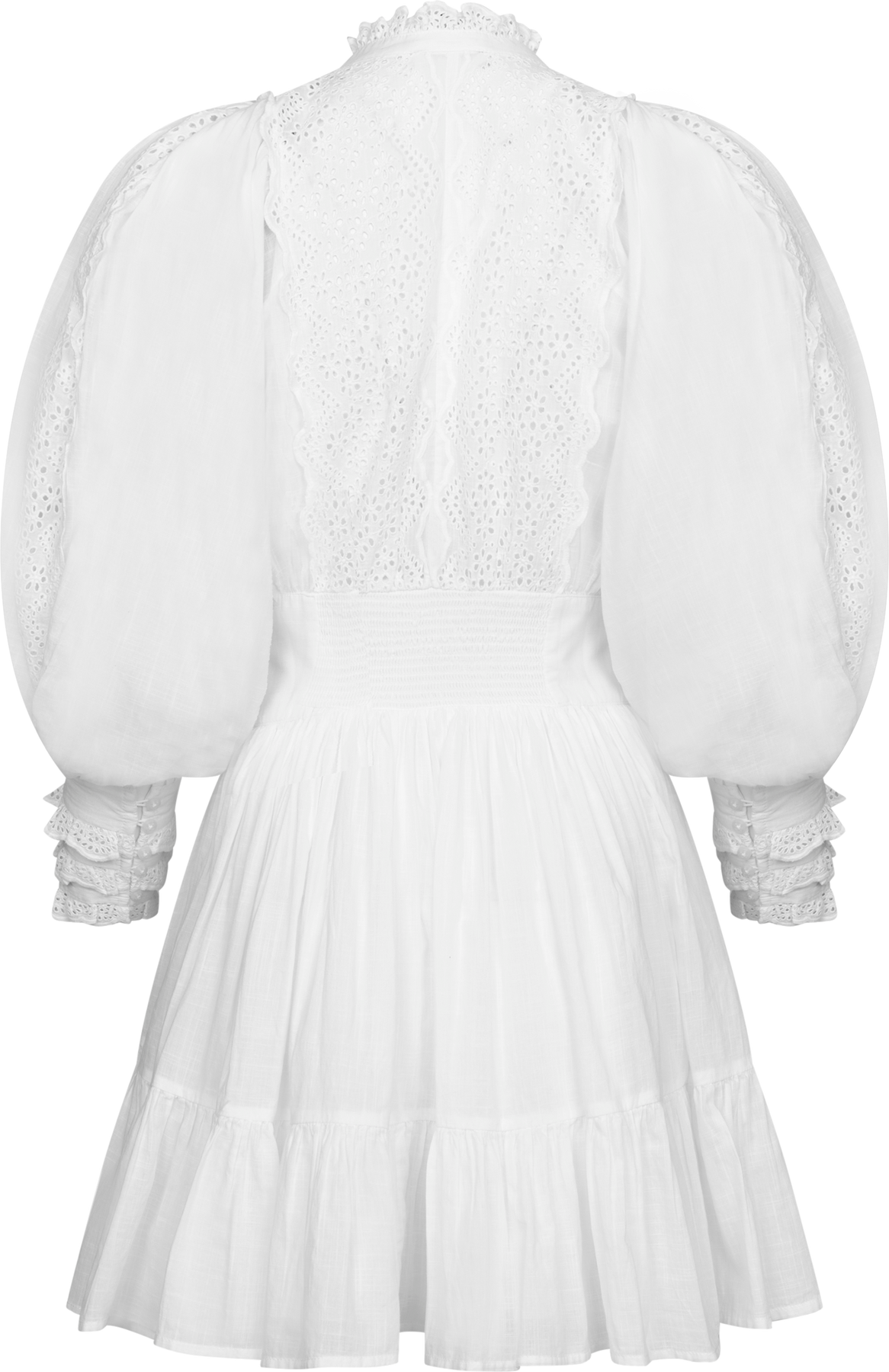 Cotton Slub Mini Dress - Vit