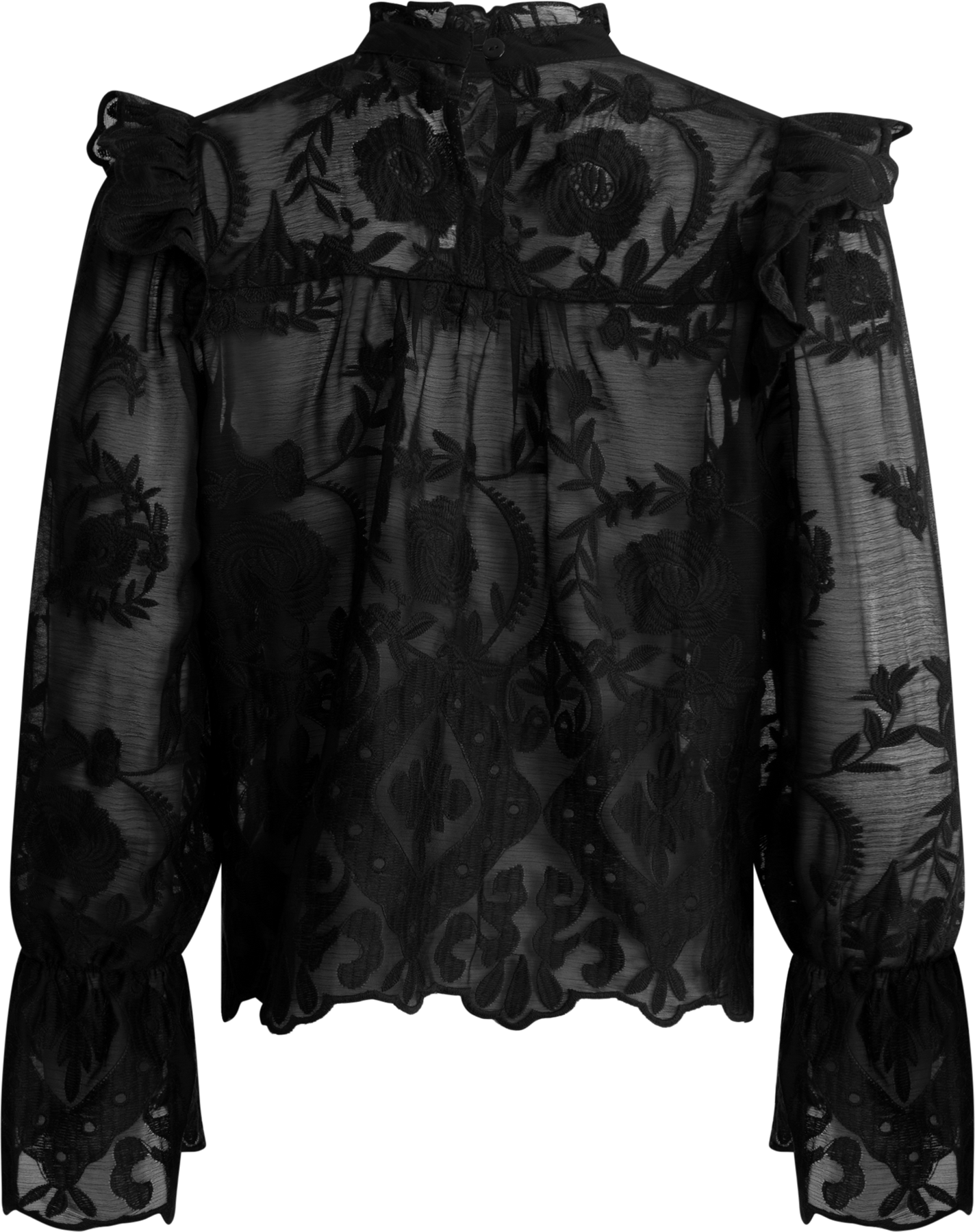 Ellinoric Lace Shirt, Vintage Black