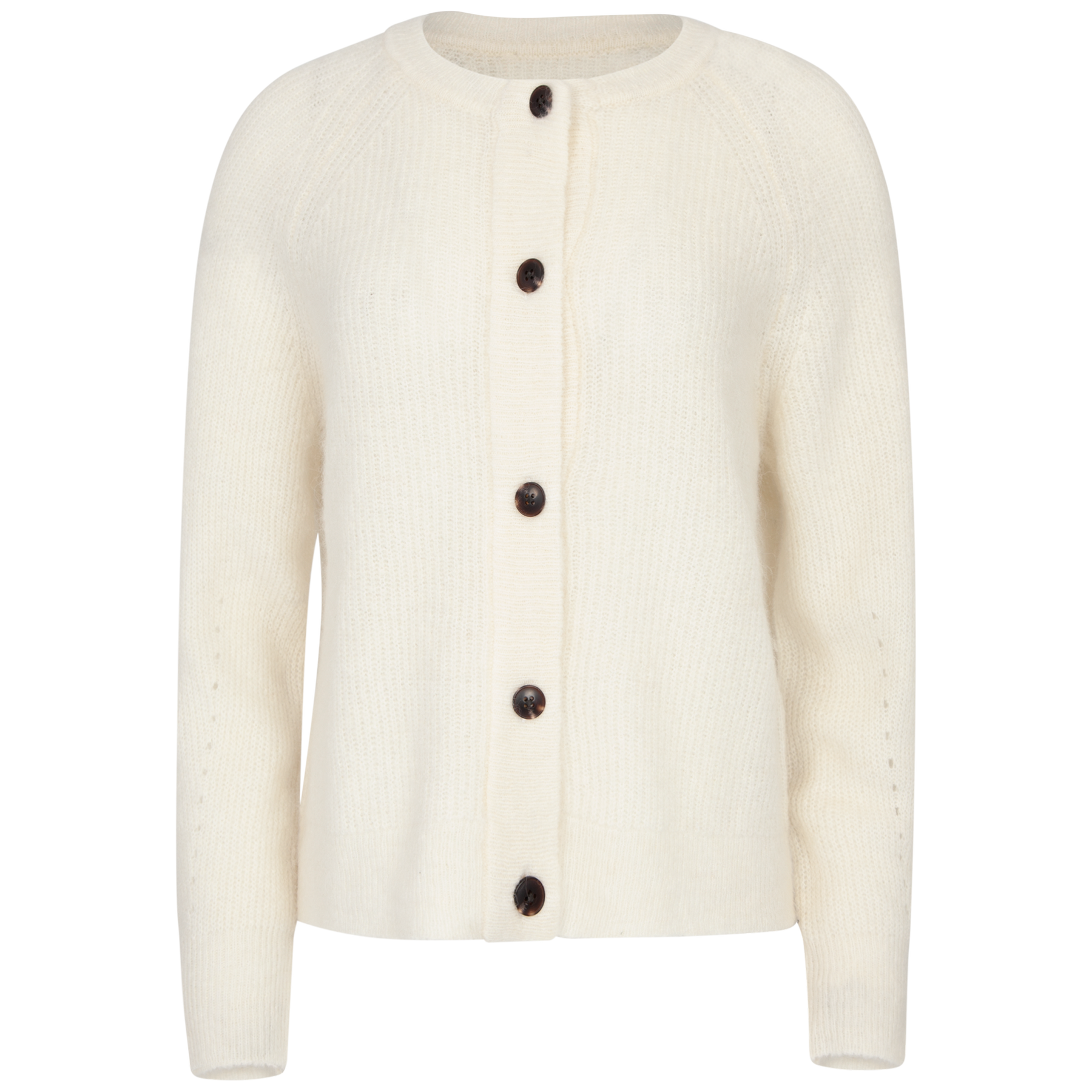 Selected Femme Lulu Stickad Kofta - Snow White Melange