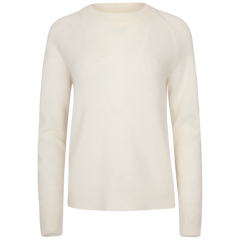 Lulu Ls Knit O-Neck B Noos - Snow White Melange