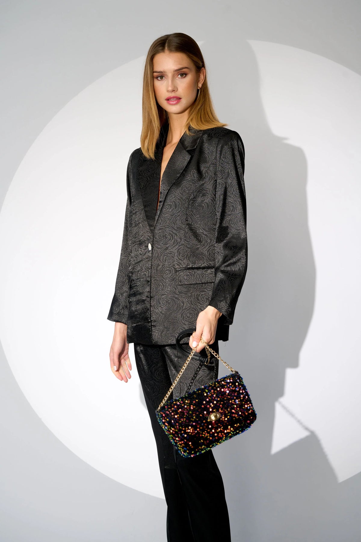 Teagan Crossover Bag - Black Mix