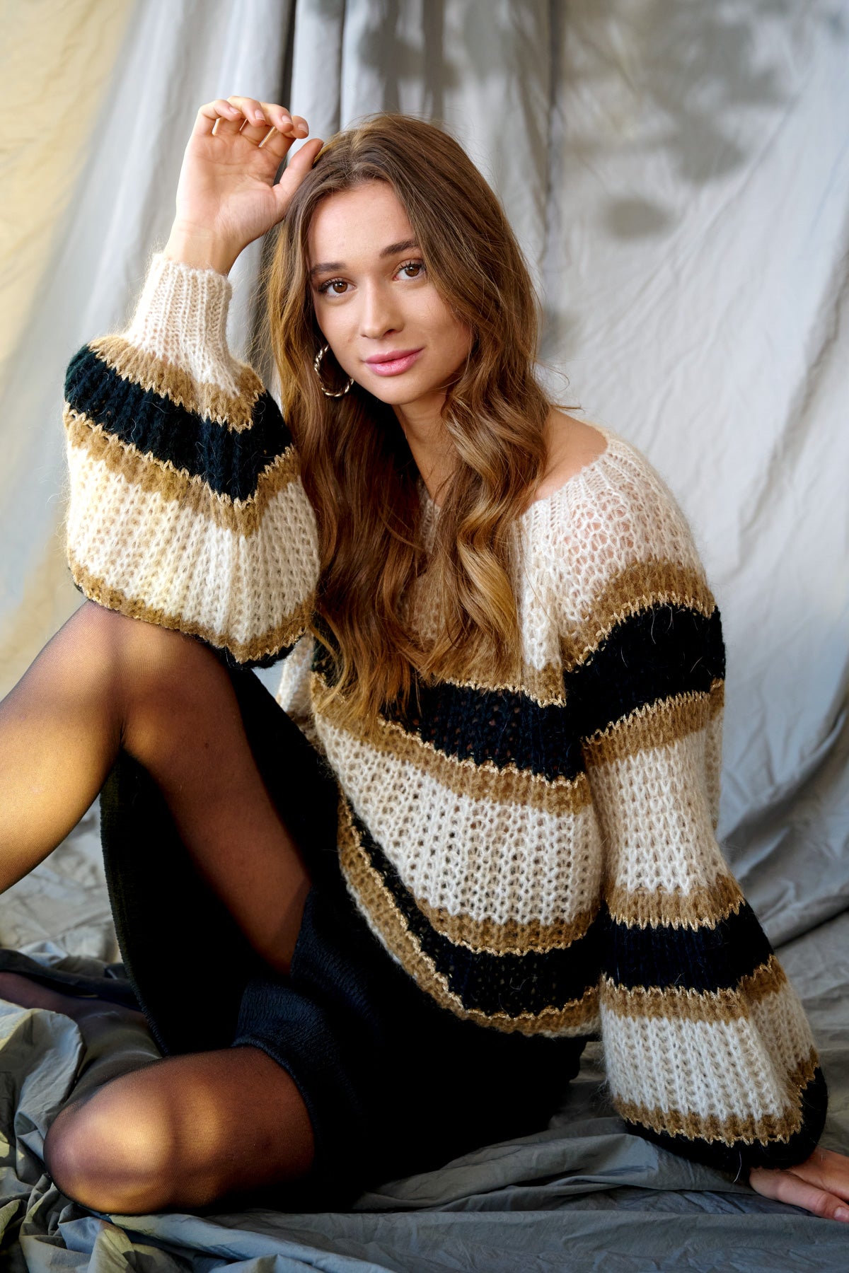 Pacific Knit Sweater - Camel Mix